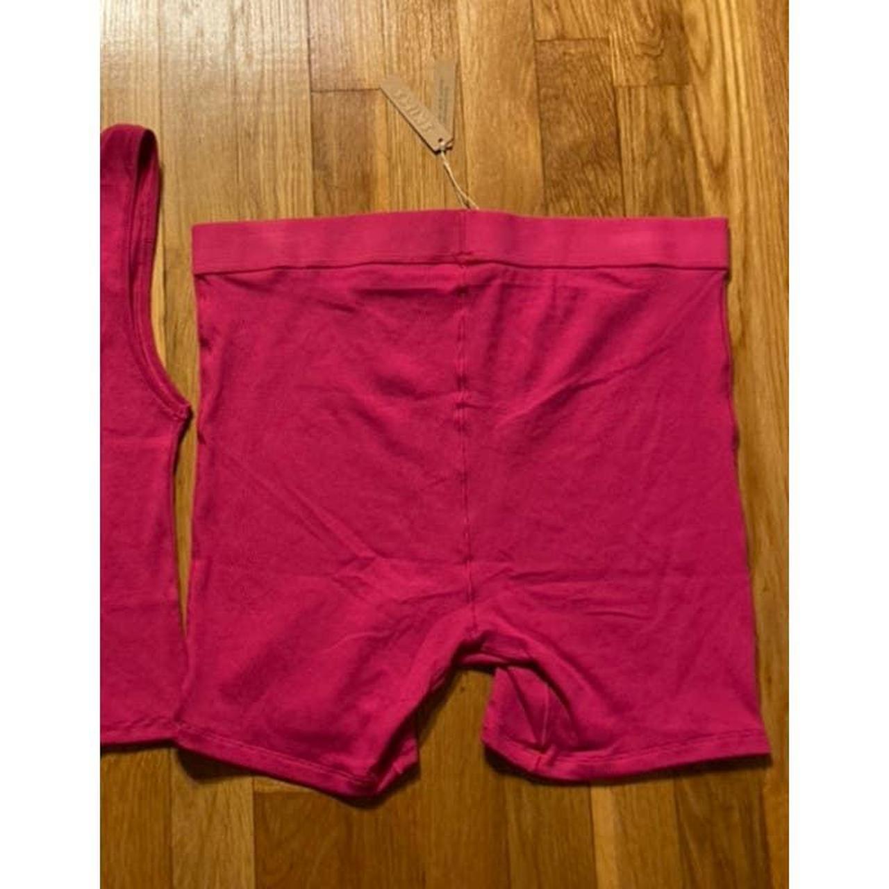 LIMITED EDITION SKIMS Size XS RASPBERRY PINK RIBBED - Depop