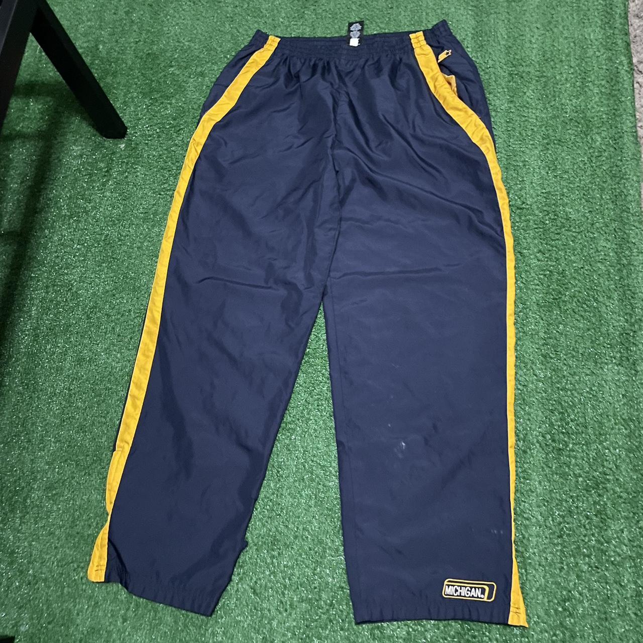 Men's Navy and Yellow Joggers-tracksuits | Depop
