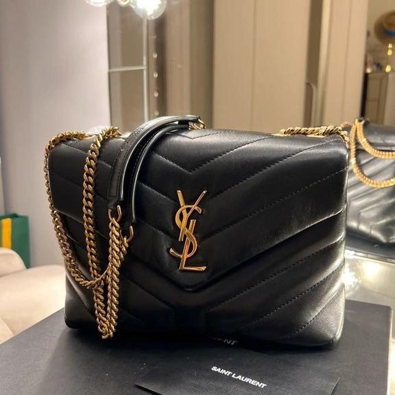 美品✨Yves Saint Laurent　YSL　ベルト　78-88ｃｍ Yves Saint Laurent Beige 'Y' Quilted Leather Medium LouLou