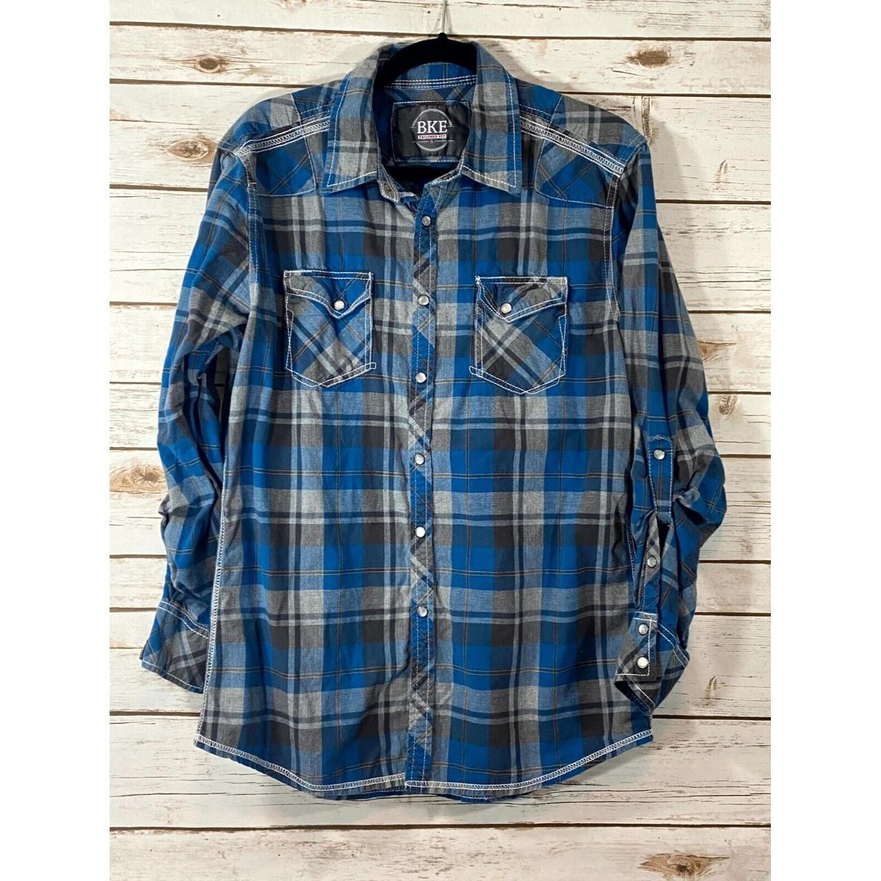 BKE Men's Blue Shirt | Depop