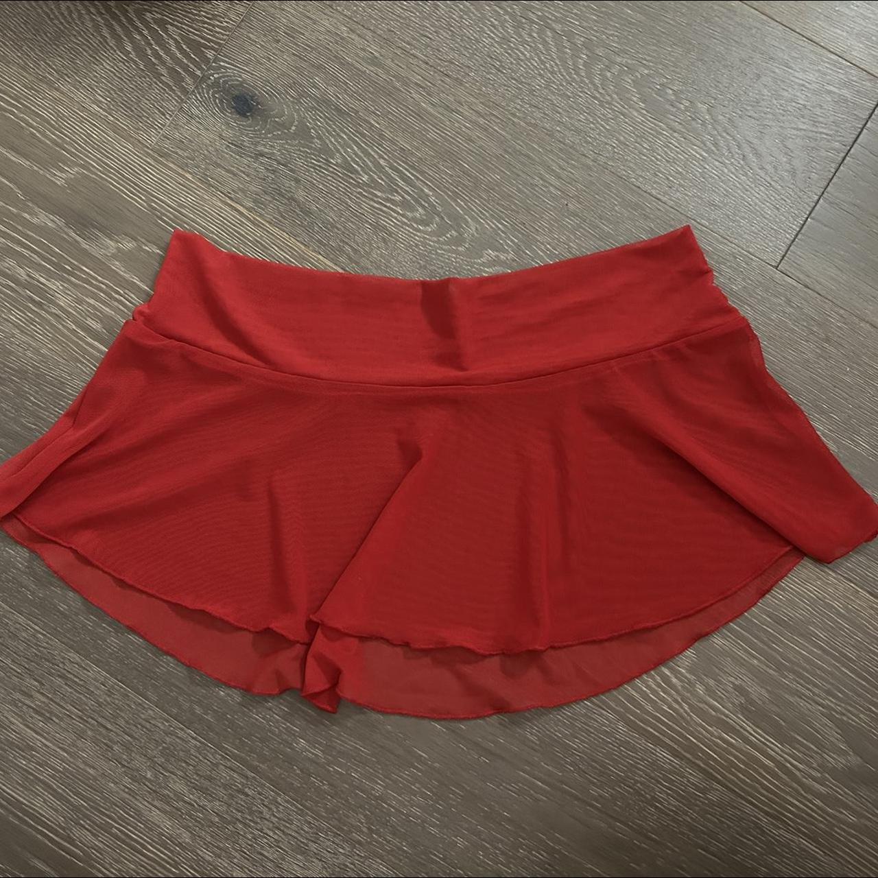 I am Gia red bikini cover up skirt Depop