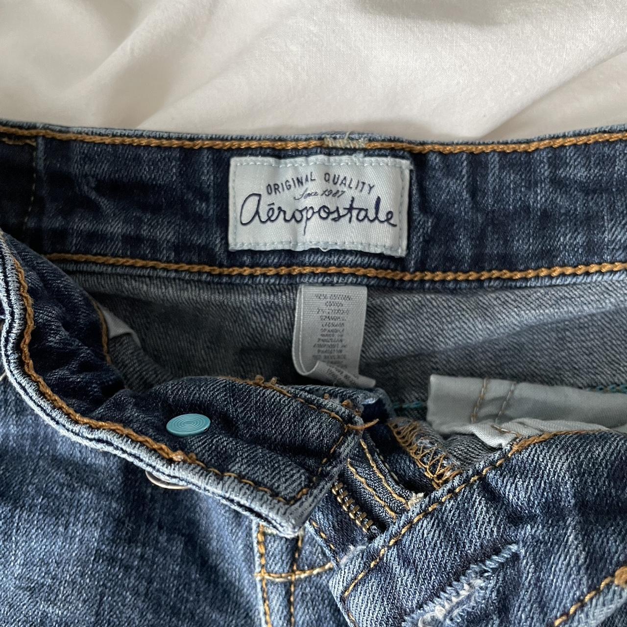 Aeropostale Women's Navy and Blue Shorts | Depop