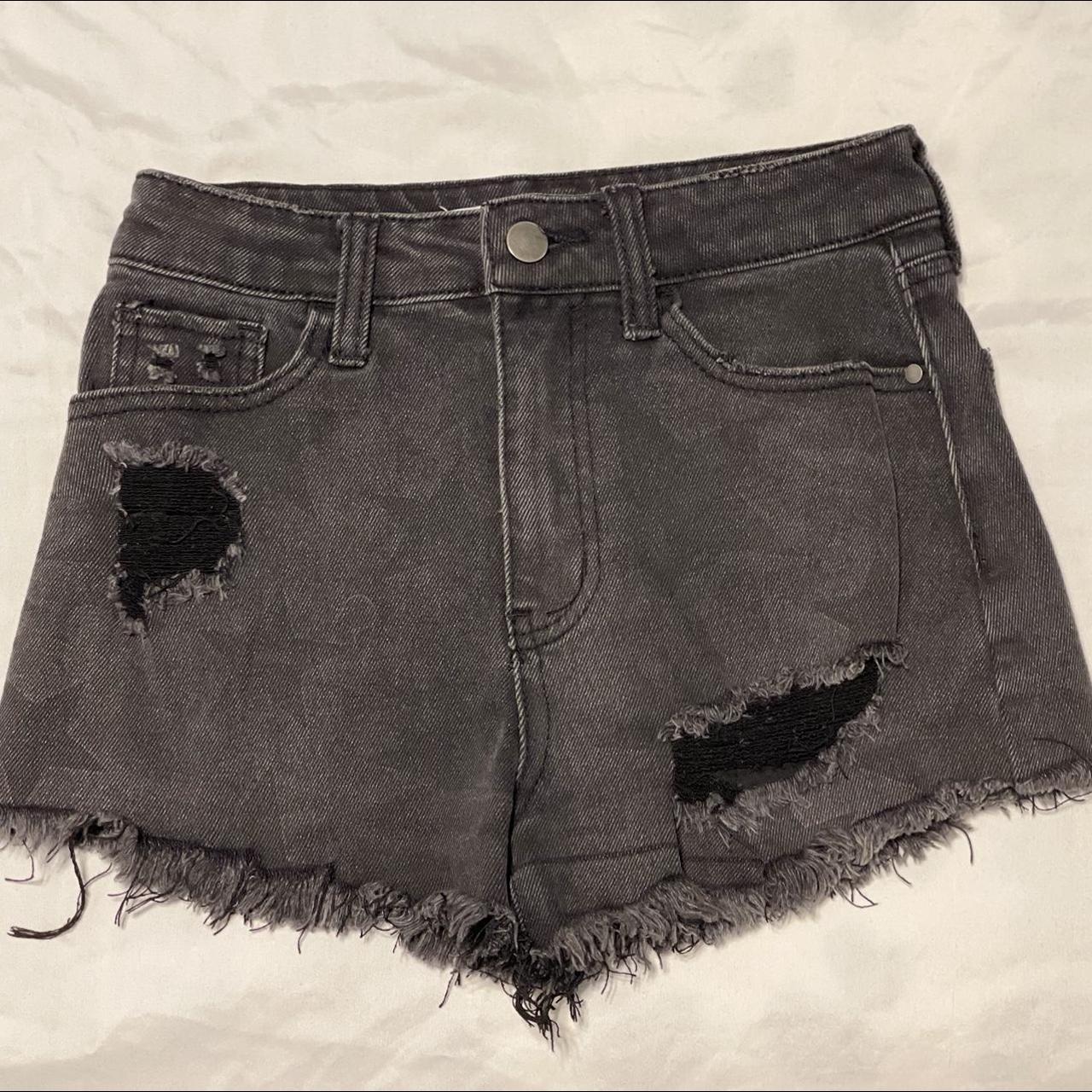 Black Jean shorts - Depop