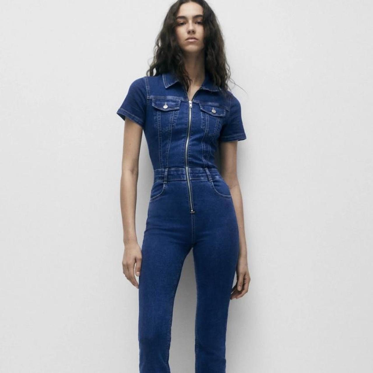 Pull fashion and bear denim jumpsuit