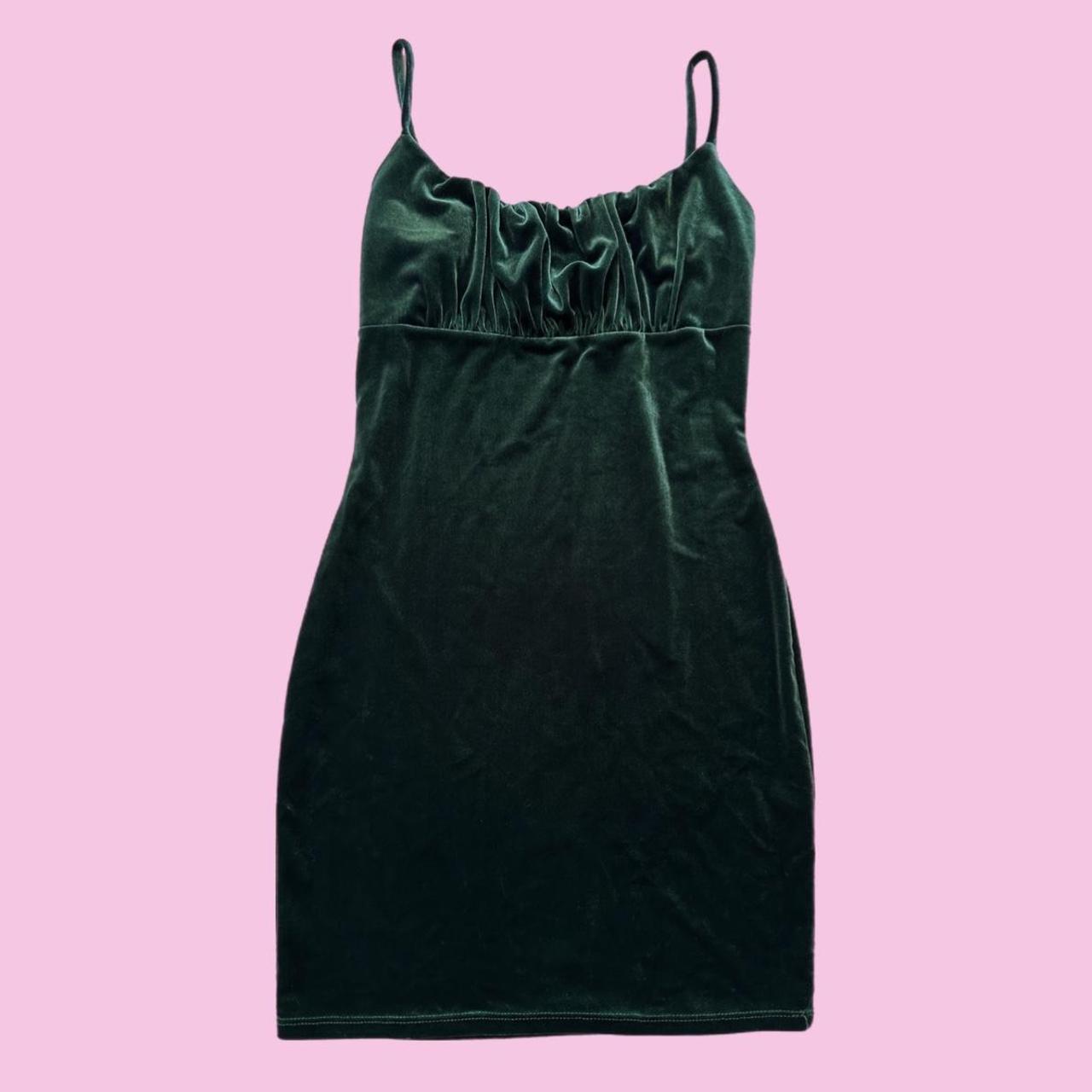 Green Velvet Dress ️Measurements ️ Size: Large Pit... - Depop