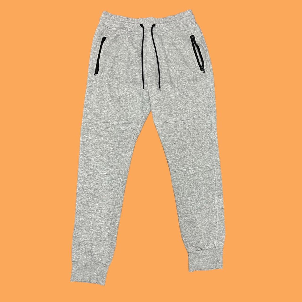 H&M Zipper Pocket Joggers Men's Grey... Depop