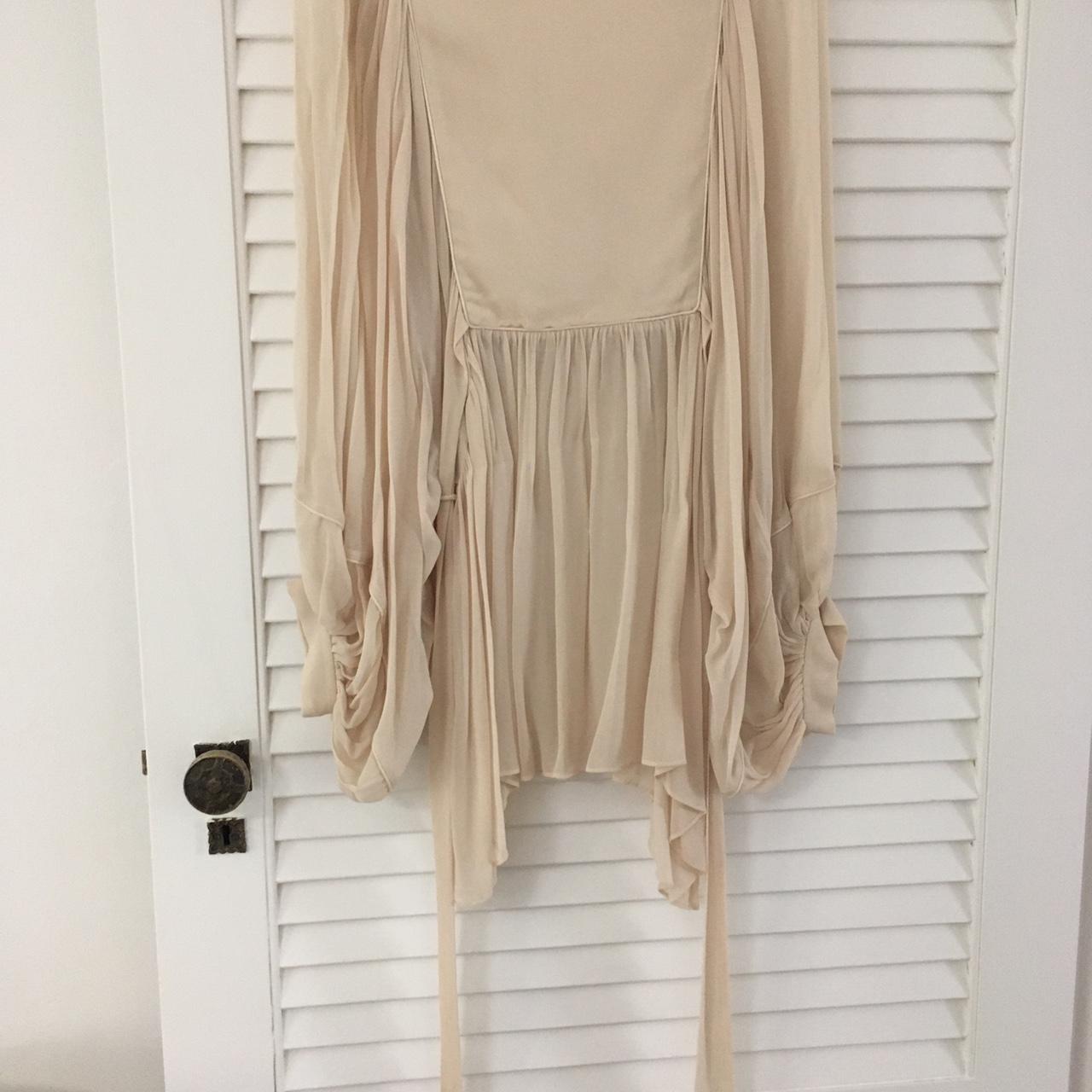 Zimmerman creamy beige sheer top with long sleeves... - Depop