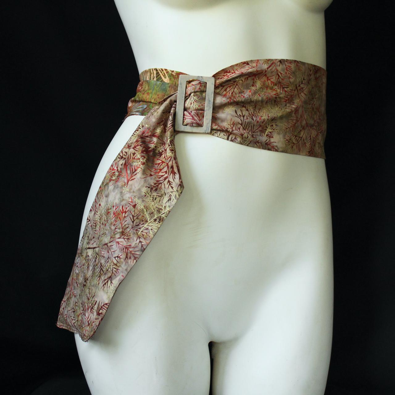 Wide fabric belt hotsell
