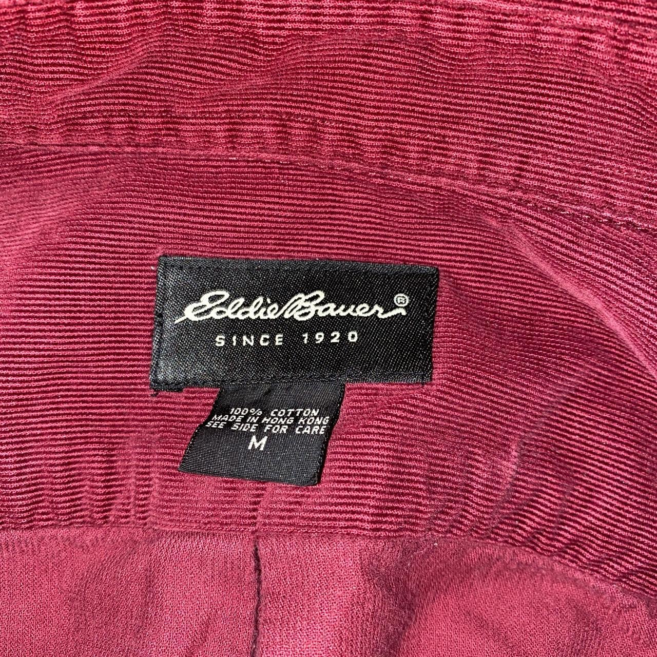 Y2K Eddie Bauer Corduroy Collared Shirt Size:... - Depop