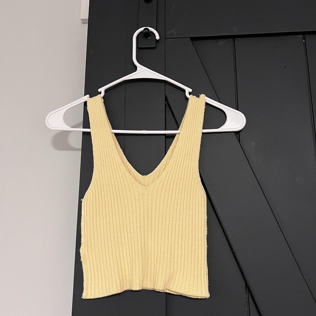 Brandy knit yellow top - Depop