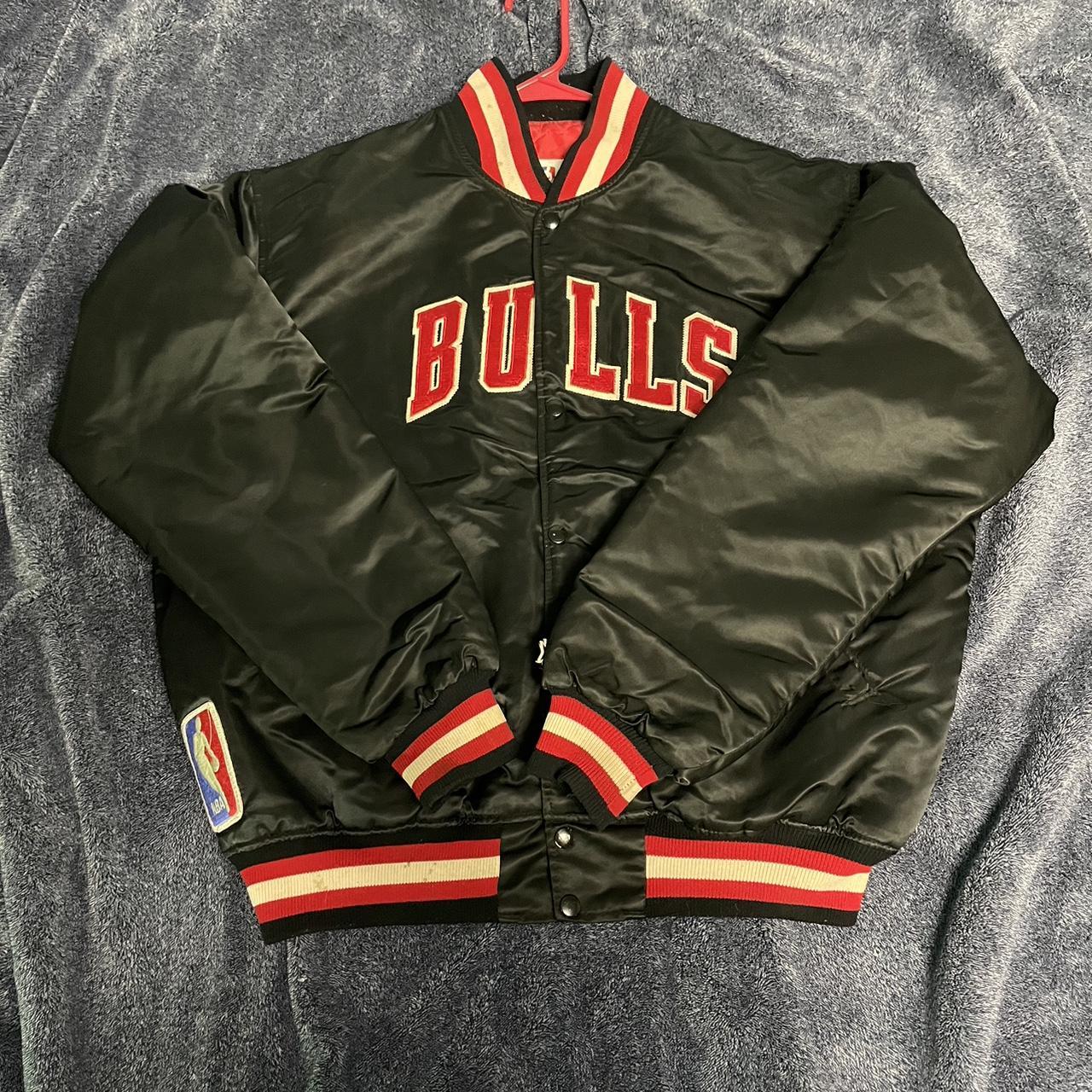 Vintage Chicago Bulls Starter Jacket. Cool jacket - Depop