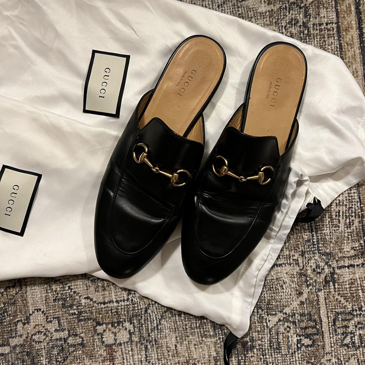 Gucci Princetown mule Black leather. Originally... - Depop