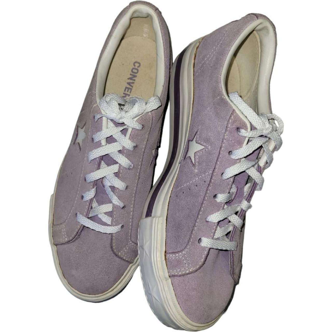 Converse One Star Platform Shoes Purple Size