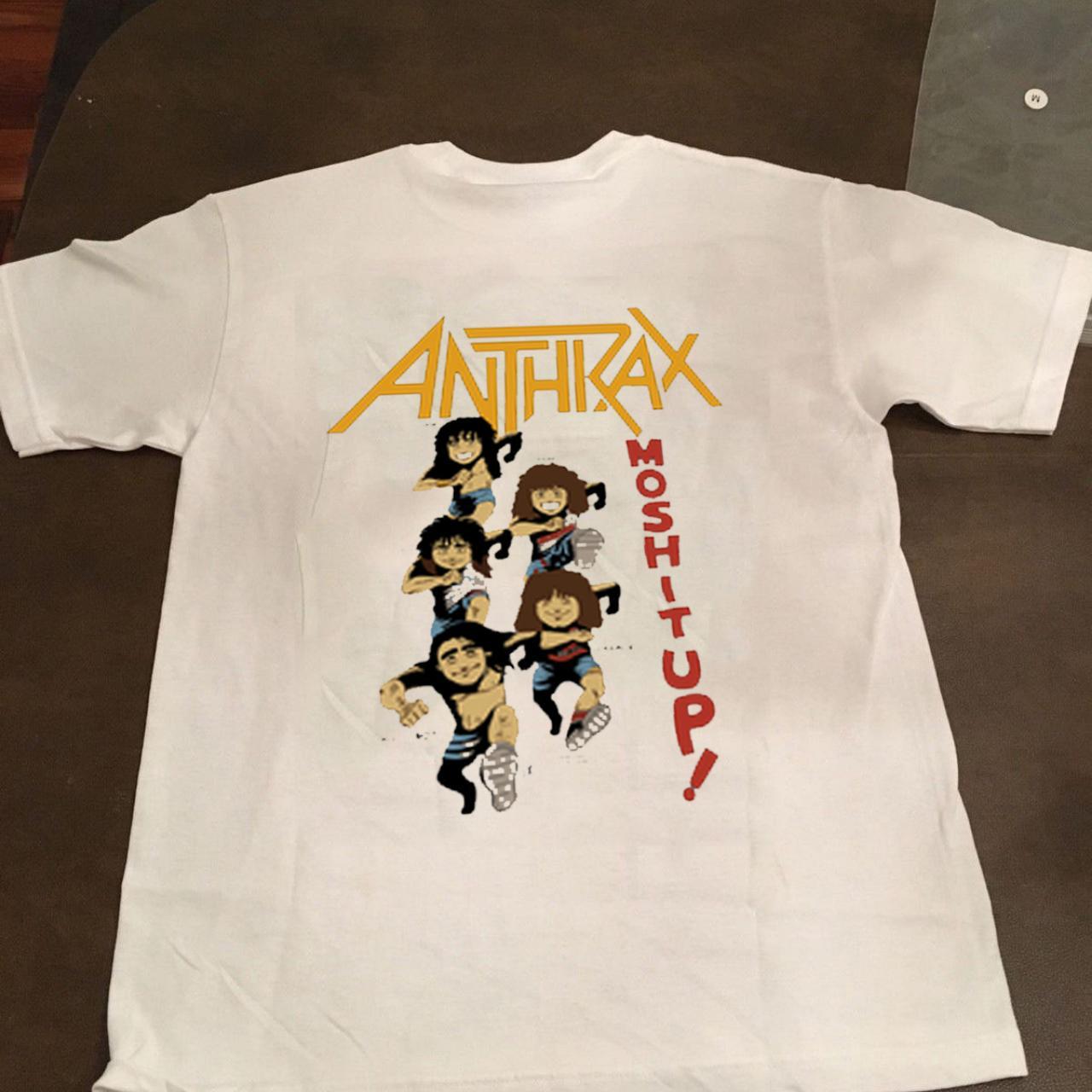 Vintage 80s Anthrax Shirt 1987 - Skater Guy Mosh It... - Depop