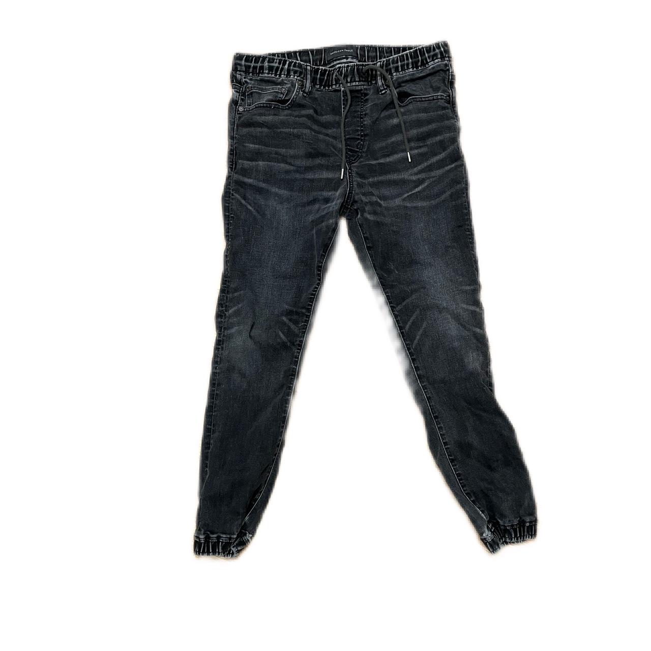 🔥 American Eagle Jogger Jeans 🔥 Black Denim Jogger... Depop