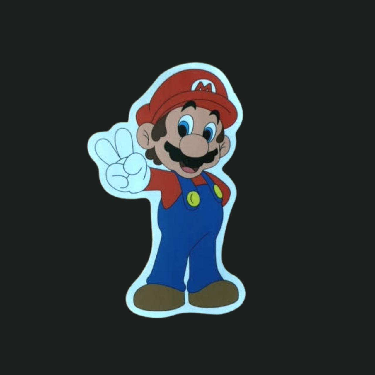 Super Mario Bros Vinyl Sticker Mario CUSTOM... Depop
