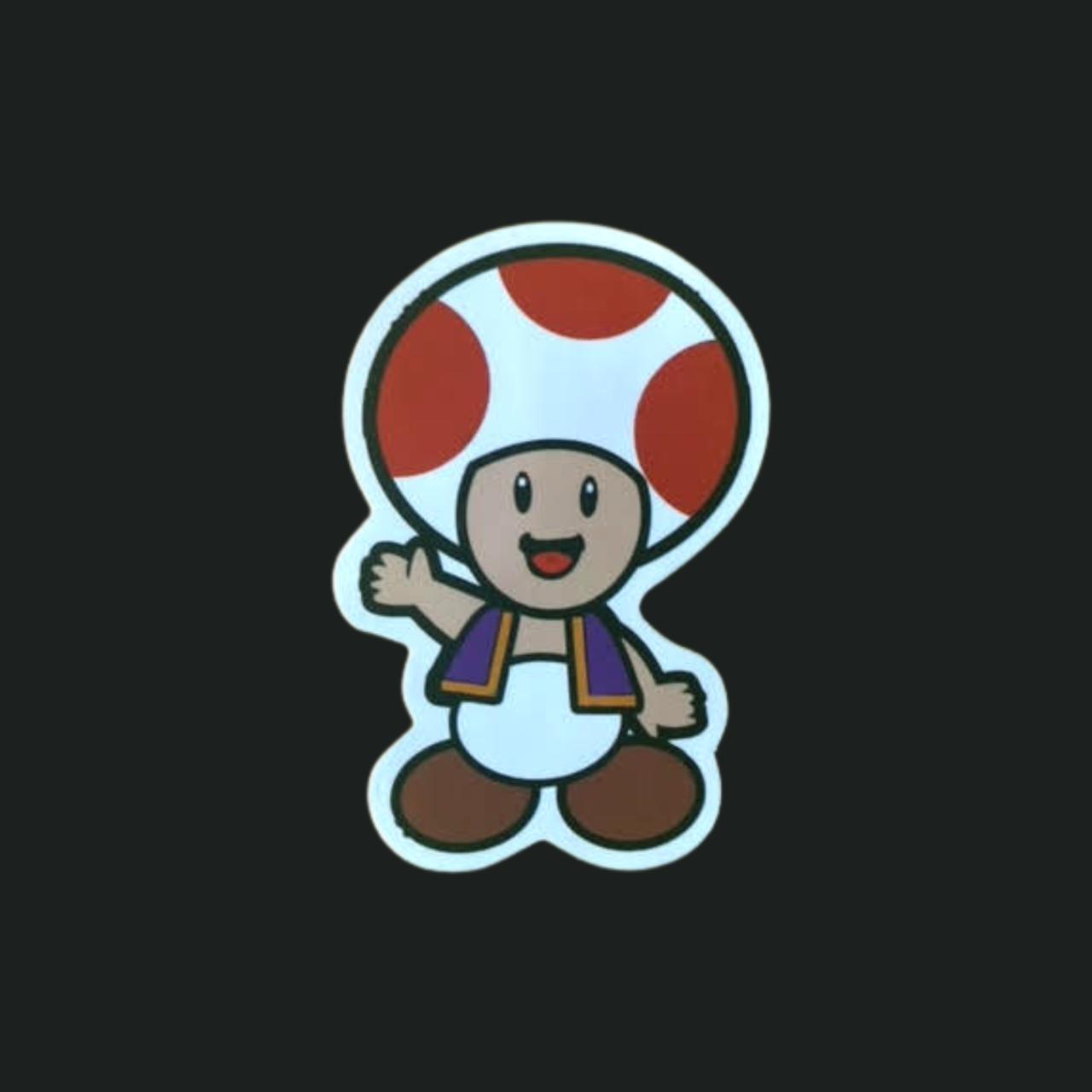 Super Mario Bros Vinyl Sticker Toad CUSTOM... Depop