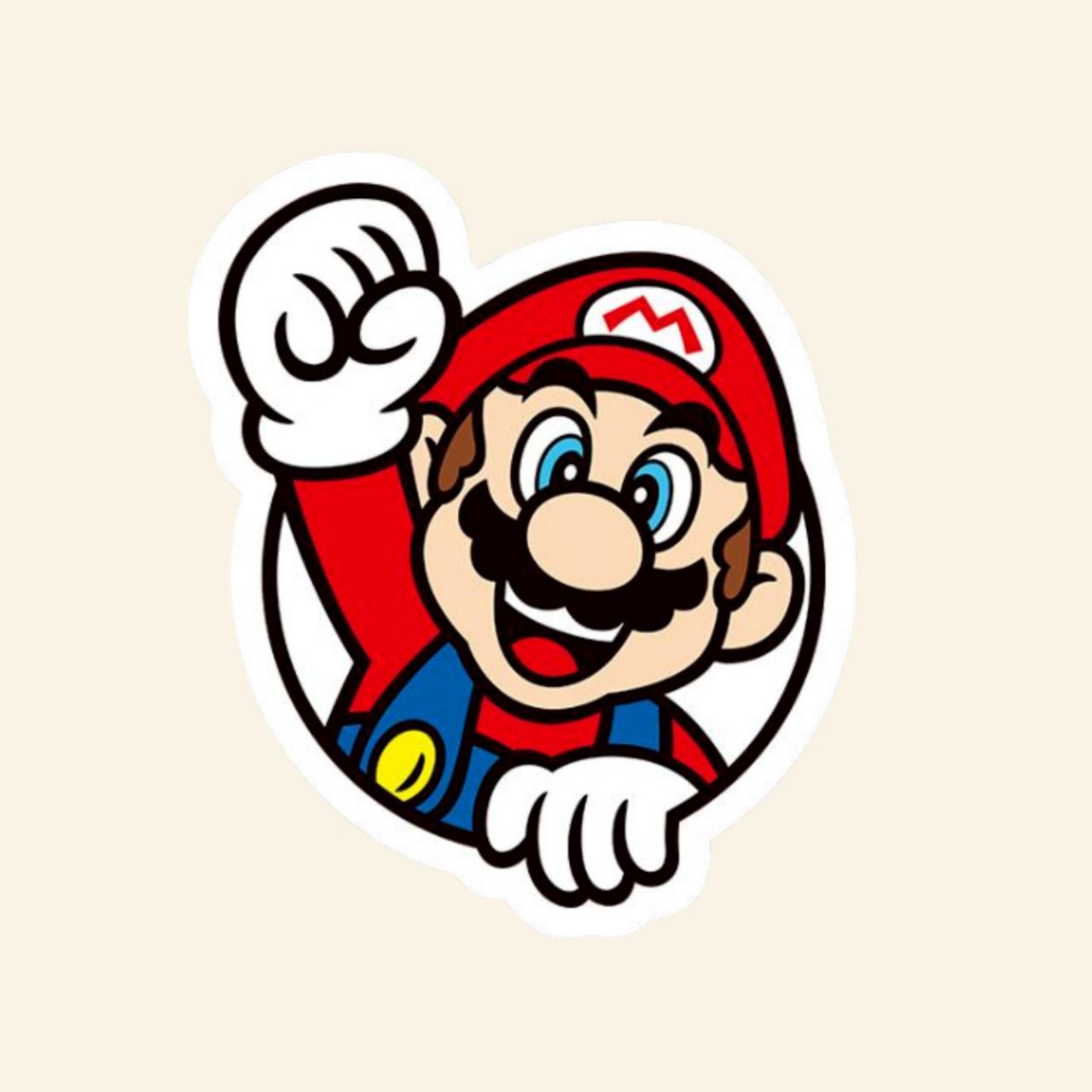 Super Mario Bros Vinyl Sticker Mario CUSTOM... Depop