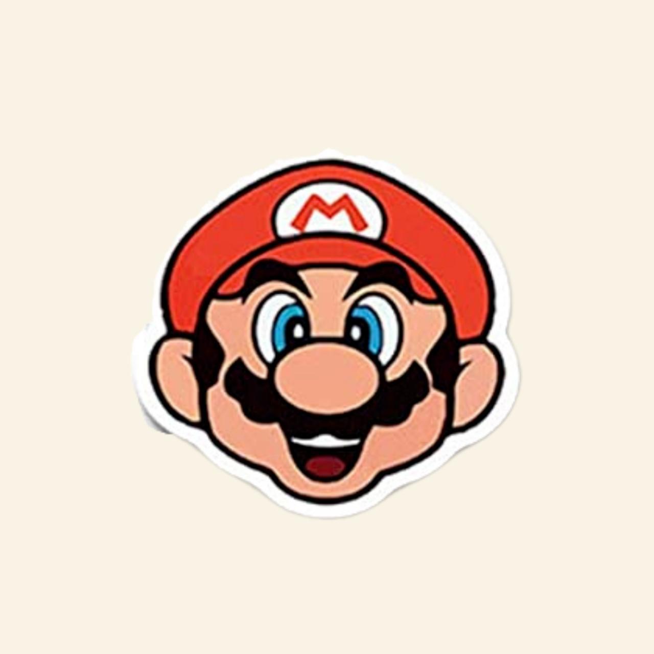 Super Mario Bros Sticker Mario Face Custom Depop