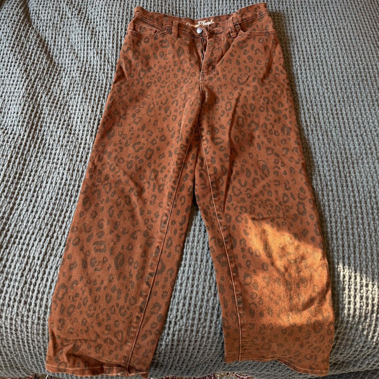 Universal Thread Women's Printed Pants - Orange/B… - image 1