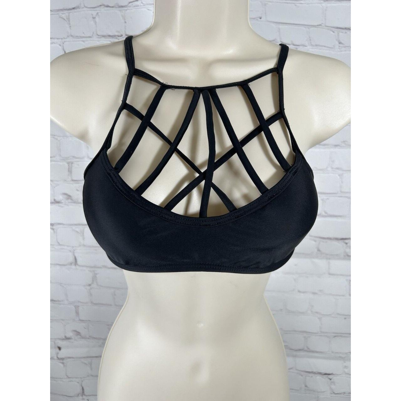 Tinibikini Swimwear Black High Neck Depop