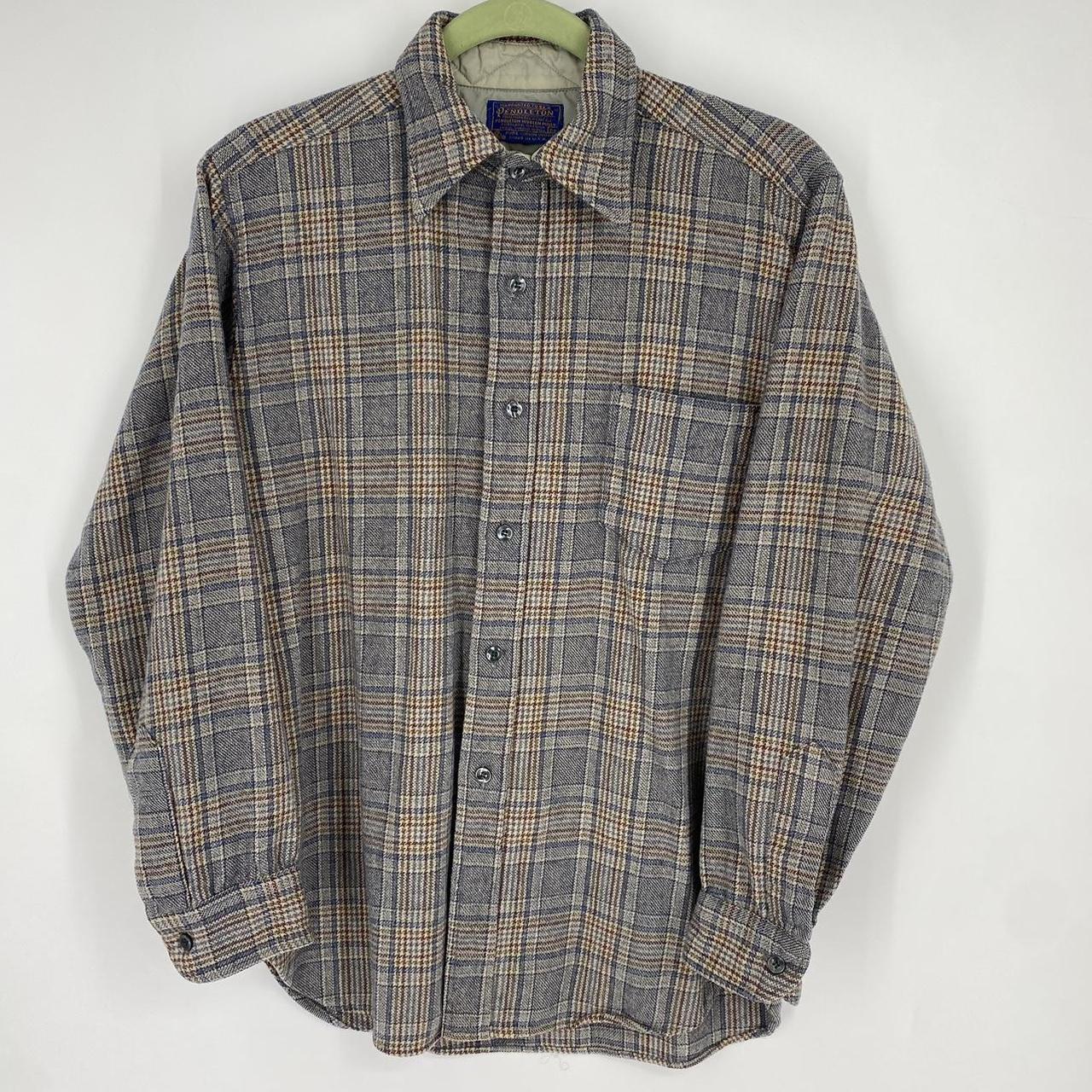 Vintage 60s Pendleton Flannel Board Shirt Medium... - Depop