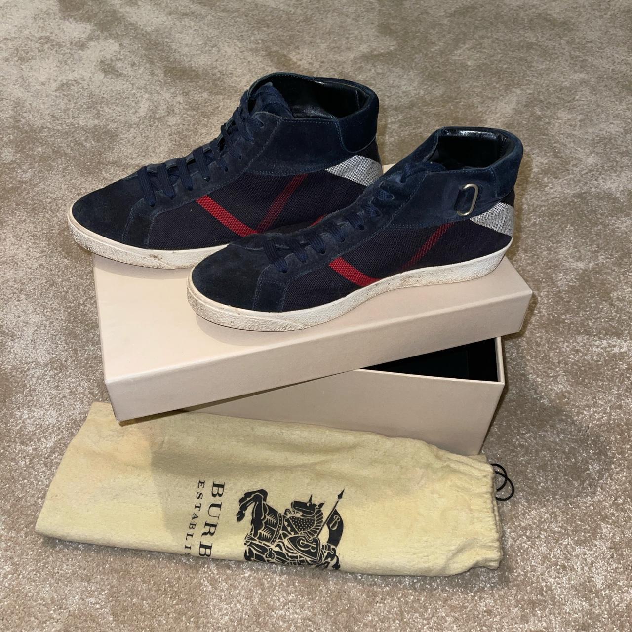 Burberry Brit Navy Suede Sneakers Size 7UK Depop