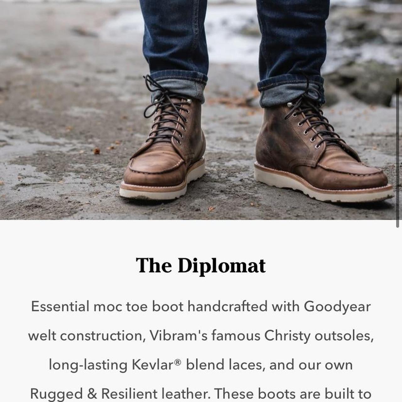 high quality leather boots from THURSDAY... Depop