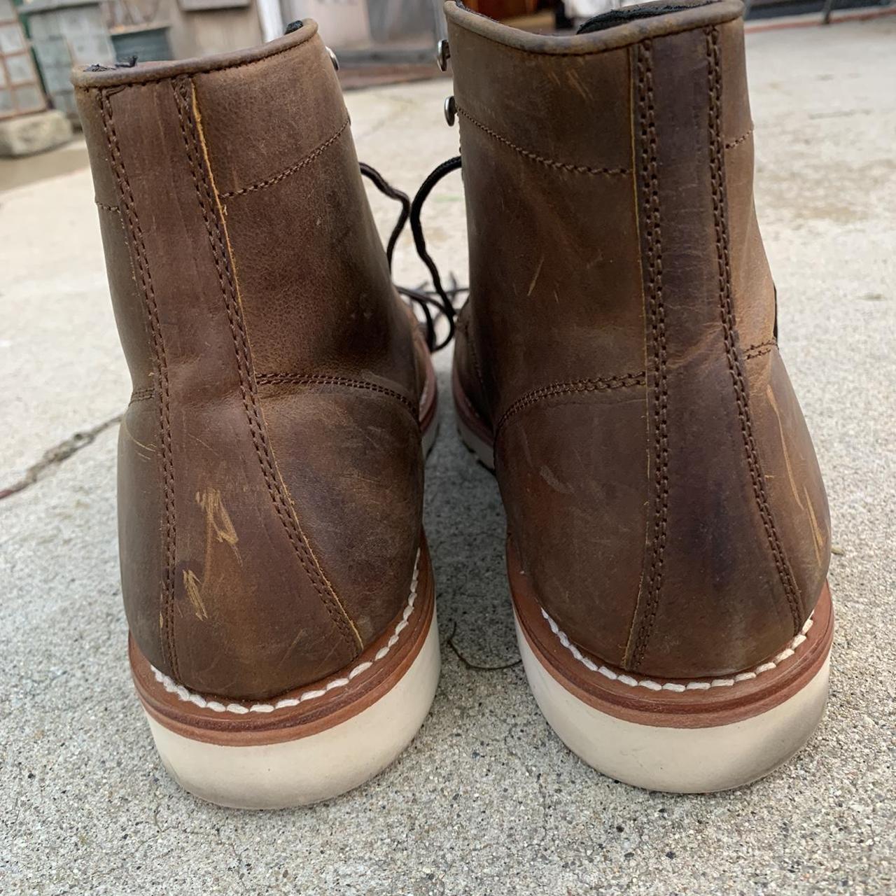 high quality leather boots from THURSDAY... Depop