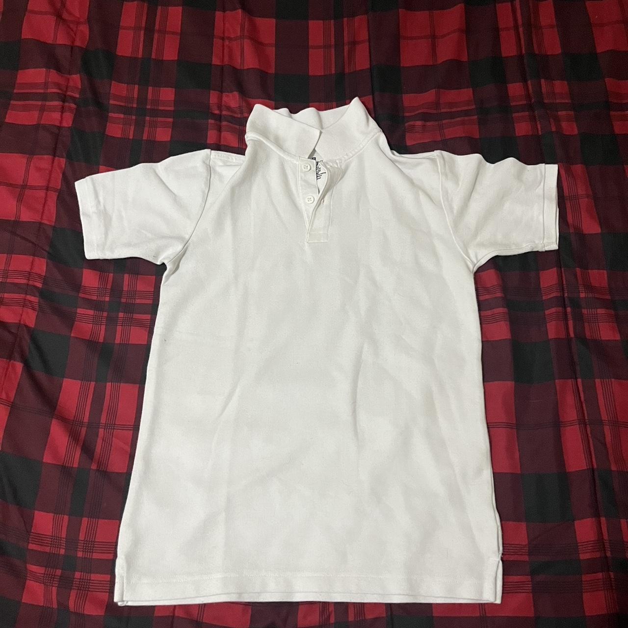 White botton up shirt - Depop