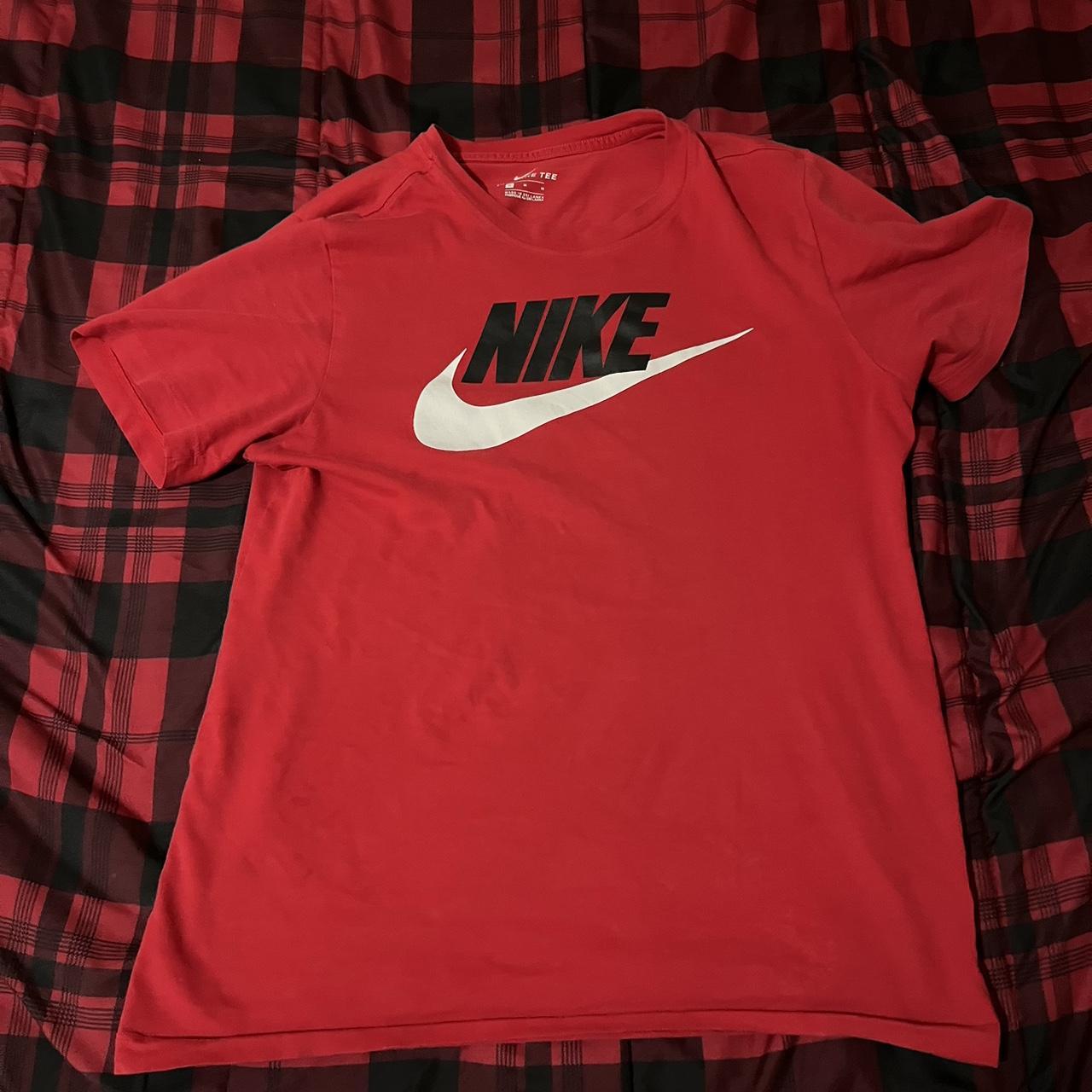 solar red nike shirt