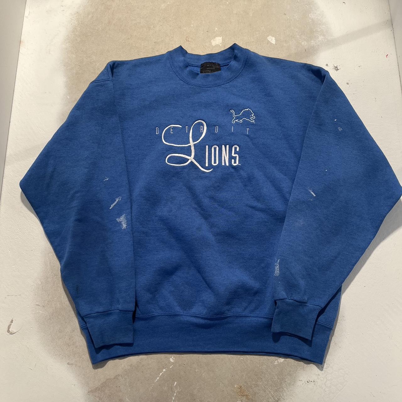 Vintage Detroit lions crewneck sweatshirt heather - Depop