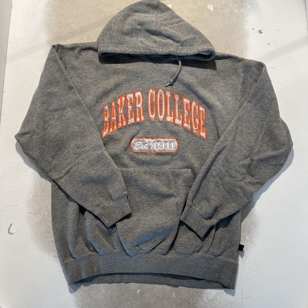 vintage baker college hoodie some spots on back,... - Depop