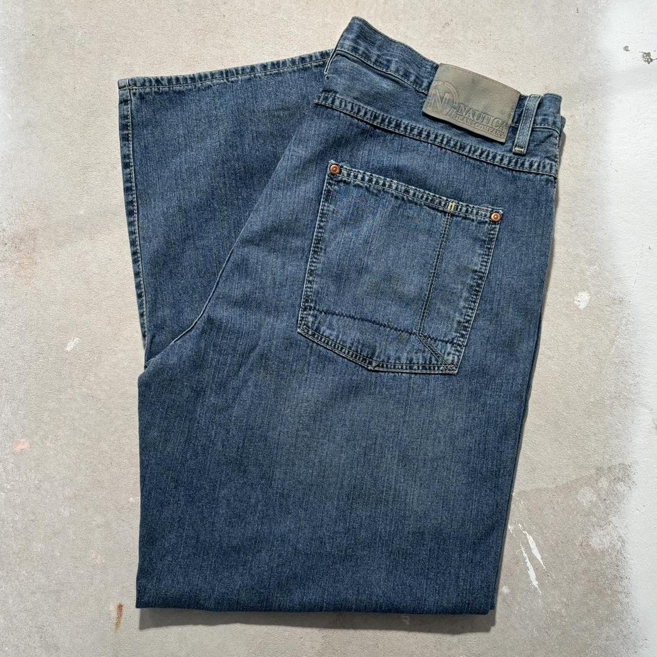 vintage y2k náutica baggy jeans measures - W 36 L 30 - Depop