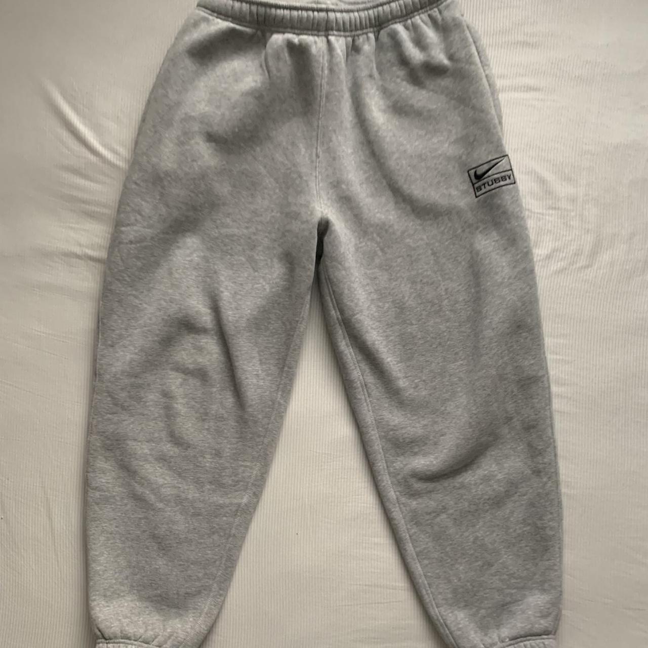 Nike x Stüssy Grey Sweatpants - Depop