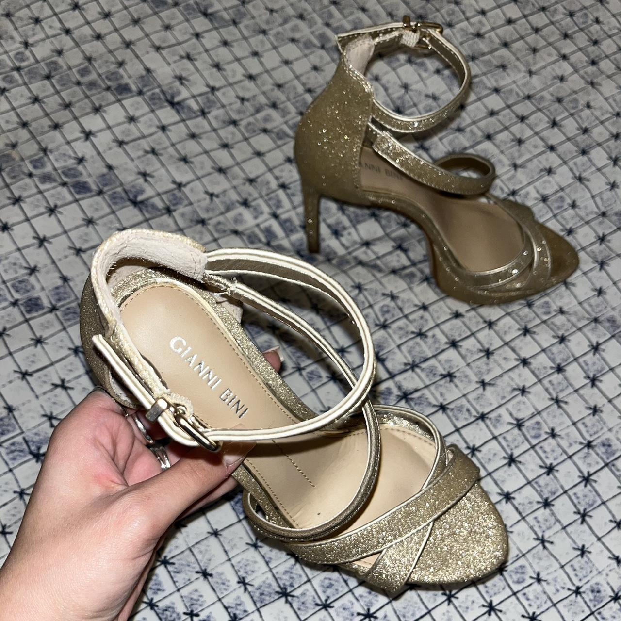 Gianni Bini Gold Peep Toe