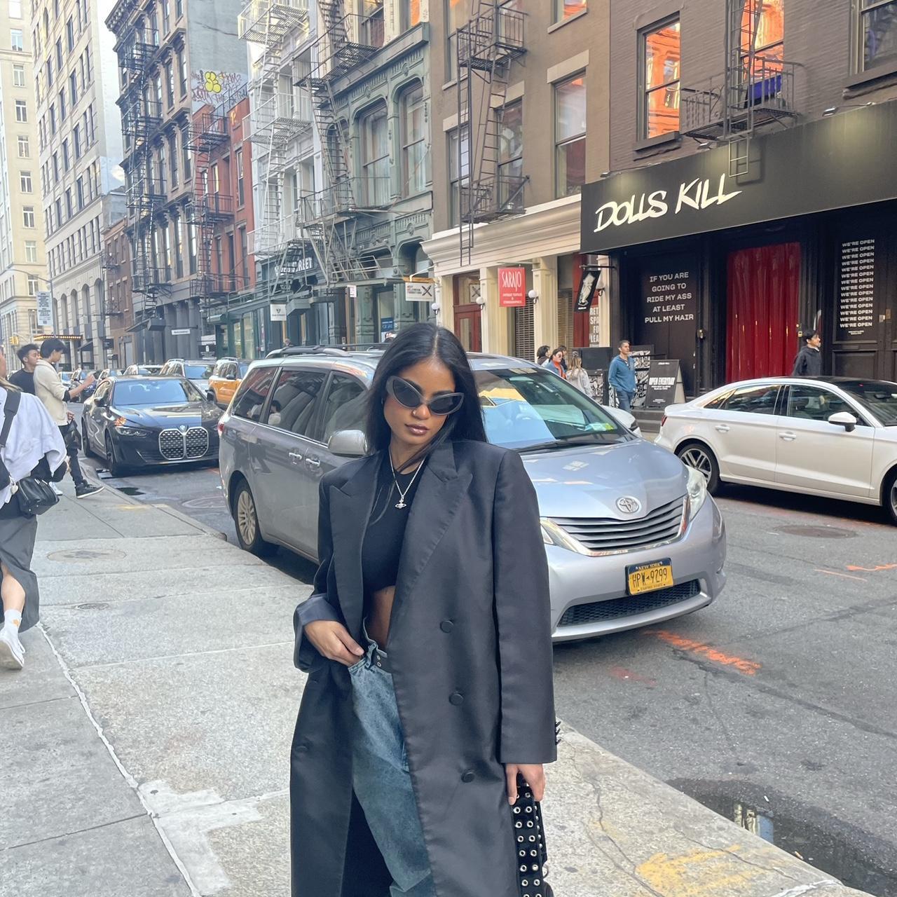 Boxy 80s style coat. Oversized fit! Thrifted it and... - Depop