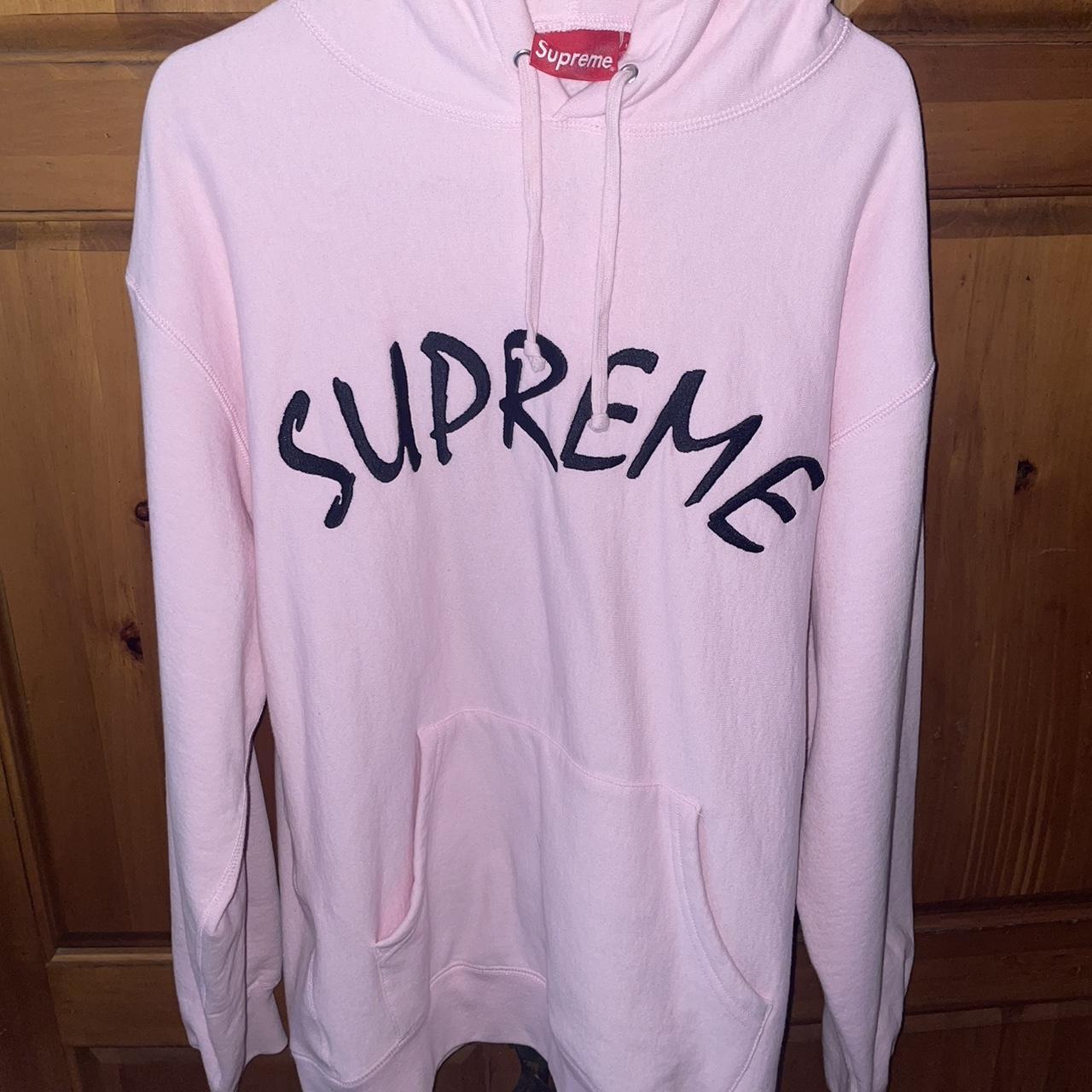 Supreme FTP Arc Hooded Sweatshirt Light PinkSupreme FTP Arc Hooded  Sweatshirt Light Pink - OFour