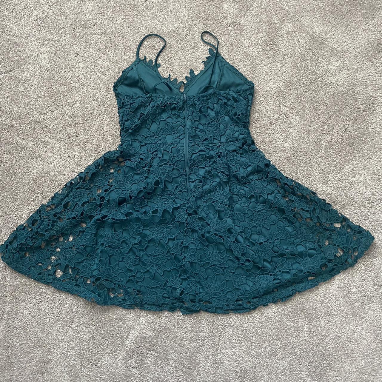 WINDSOR Forest Green Mini Dress Gorgeous lace... - Depop