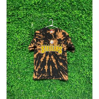 Vintage Acid Wash Pittsburgh Steelers Dog T-shirt - - Depop