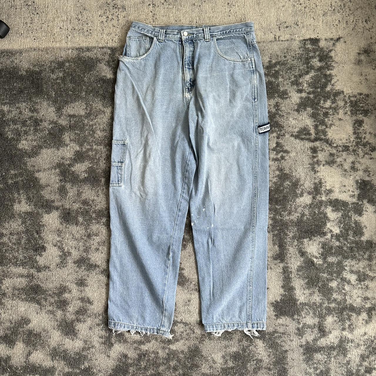 Vintage distressed Tommy Hilfiger Jeans Measured... - Depop