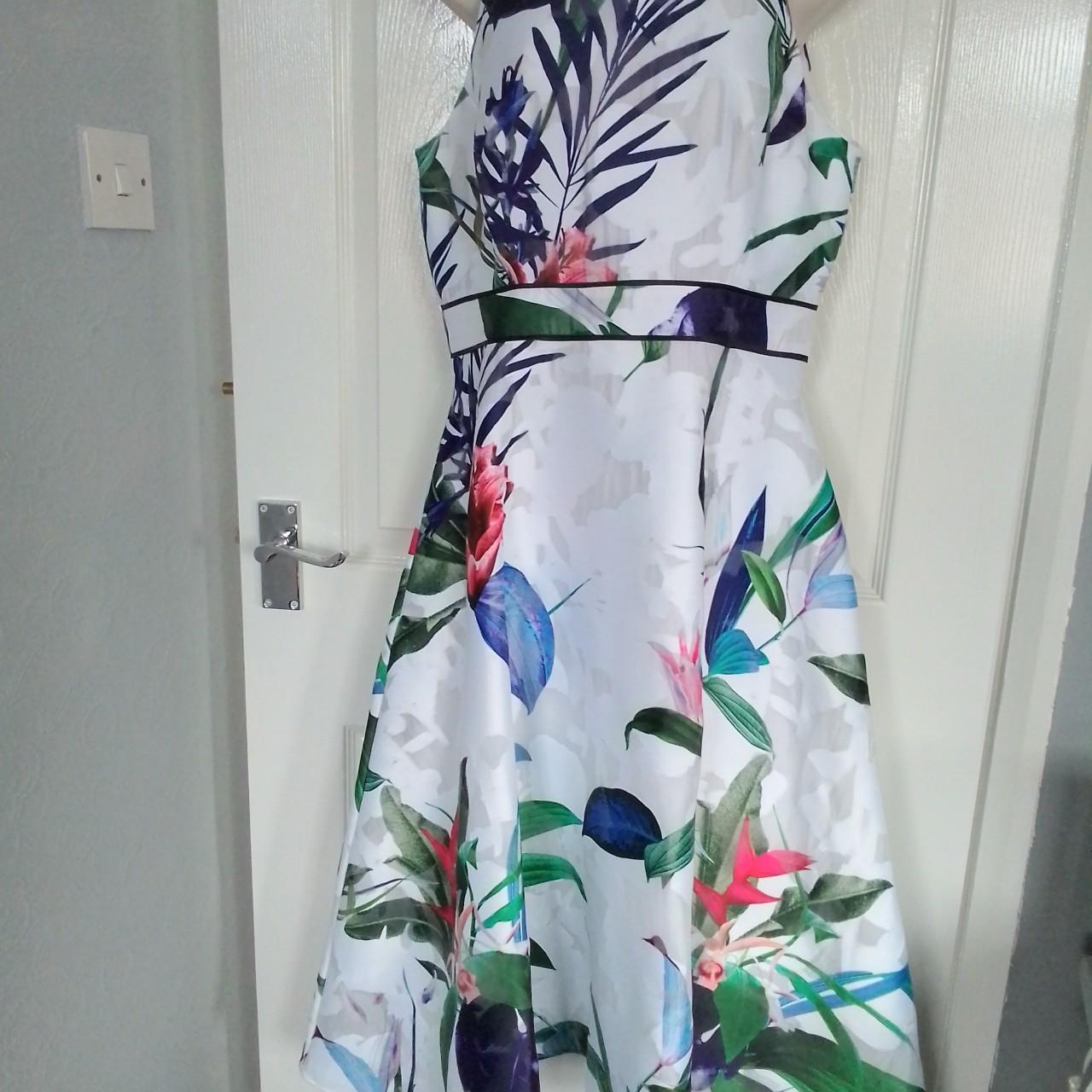 Coast Dress Floral white Size 12 Worn once Paid. Depop