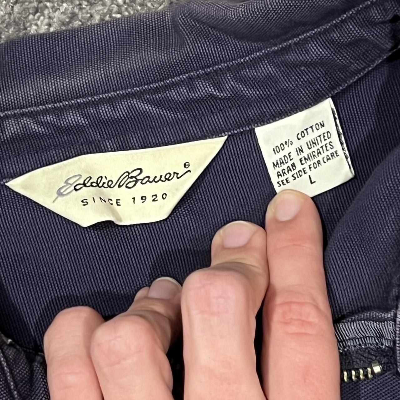 Dope vintage distressed Eddie Bauer jacket navy... Depop