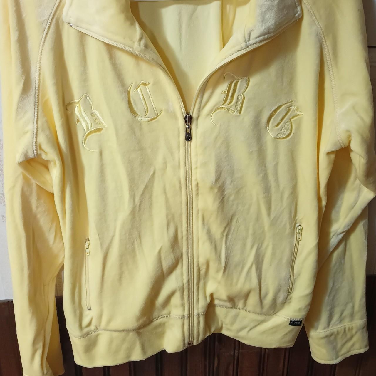 BCBG Women s Yellow Full zip Jacket no hoodie. Make