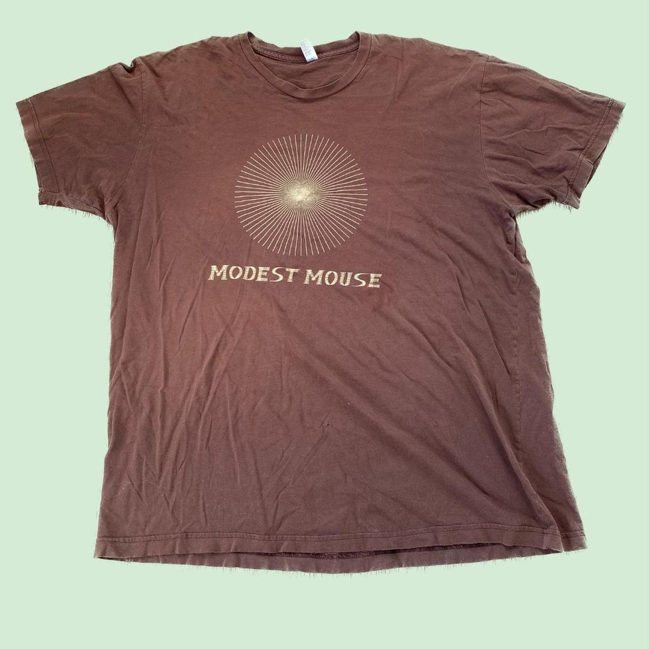 🐁 VINTAGE MODEST MOUSE TOUR TEE Brown American... Depop