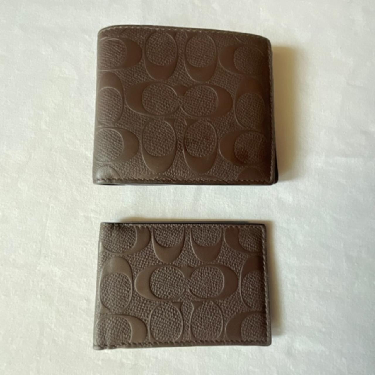 Coach wallet embossed sale