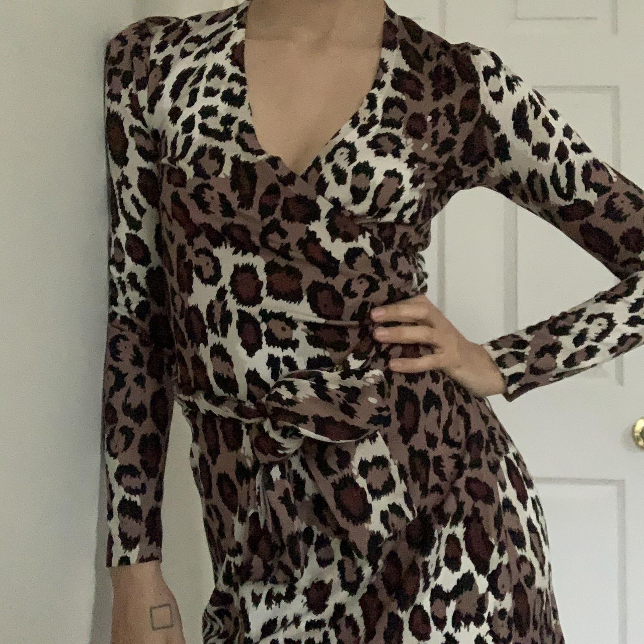 Dvf leopard print dress best sale