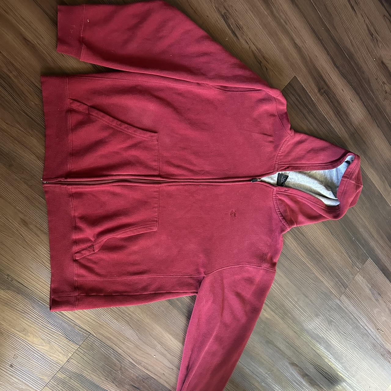 Starter Men's Red and Grey Hoodie | Depop