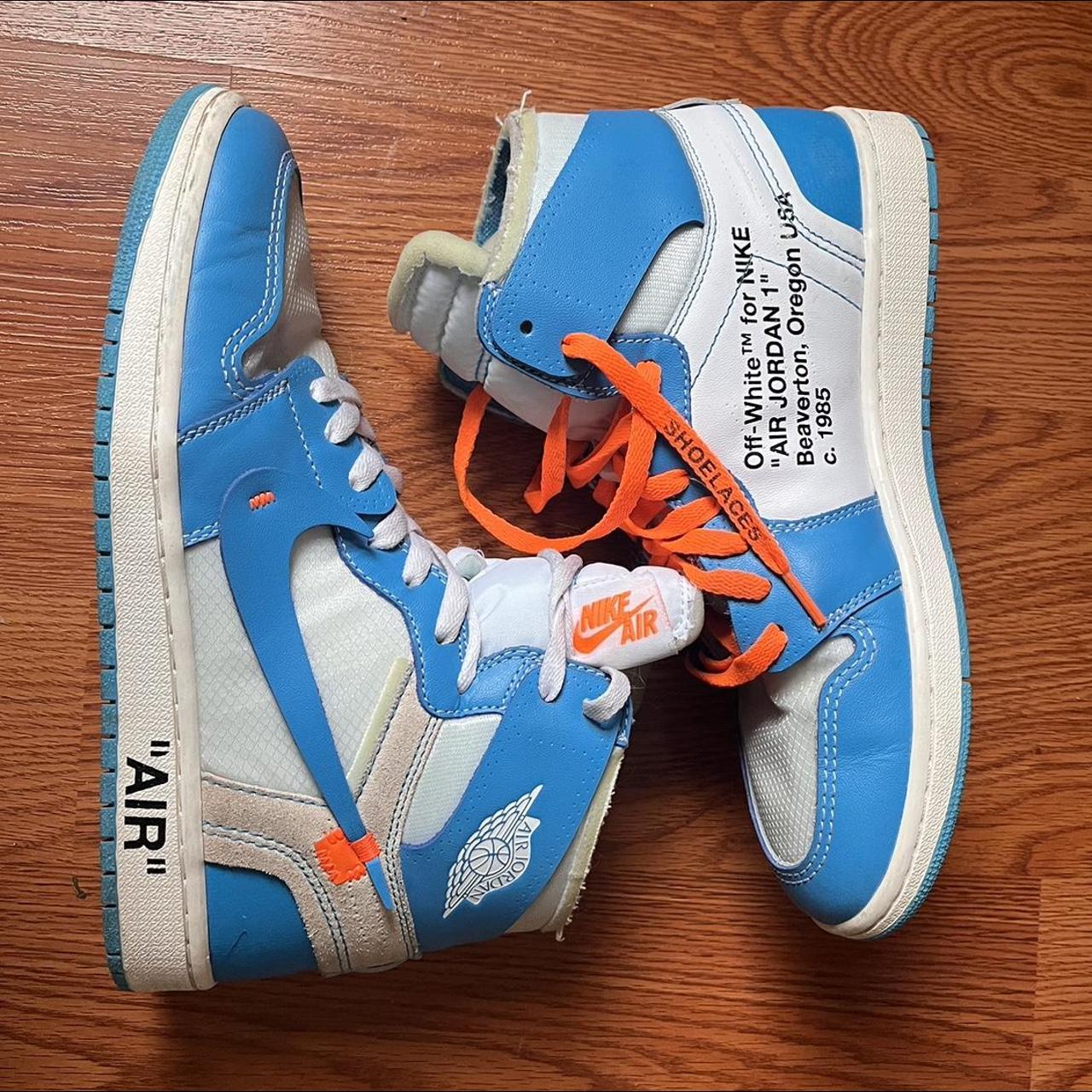 light blue off white jordans