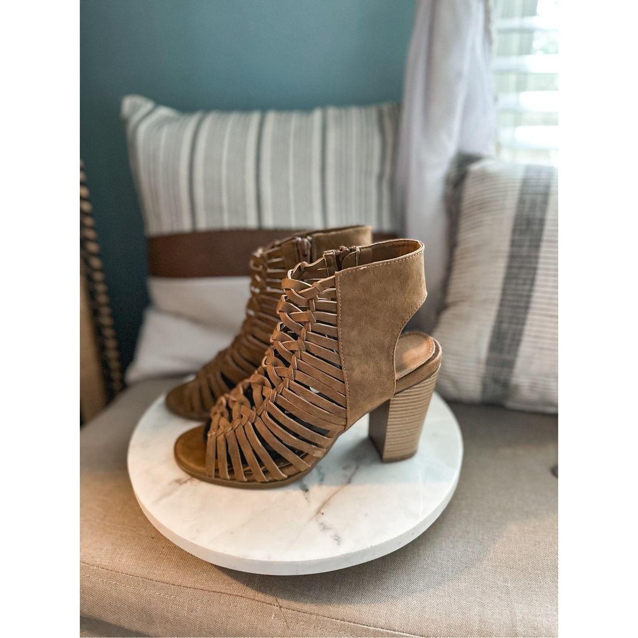 Caged peep hotsell toe booties